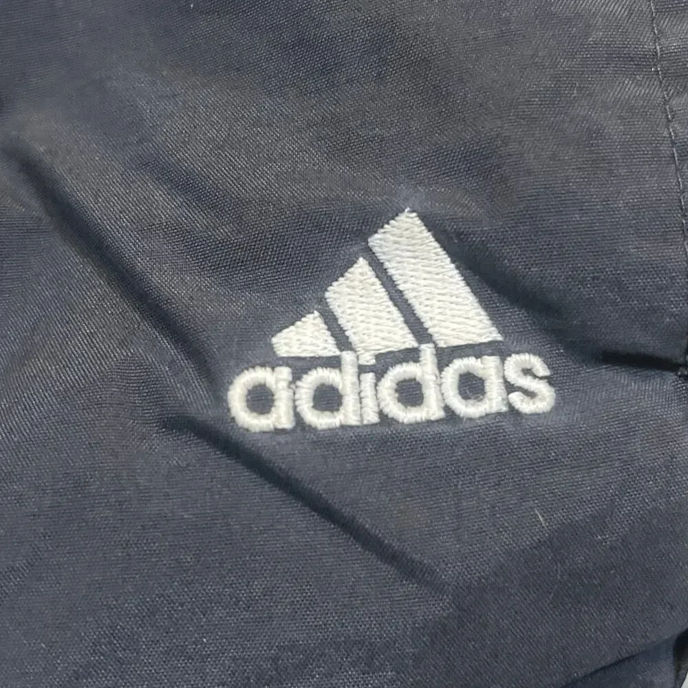 Adidas Black Track Pants 3‎ Stripe Athletic Soccer Joggers Men’s M Lined Y2K
